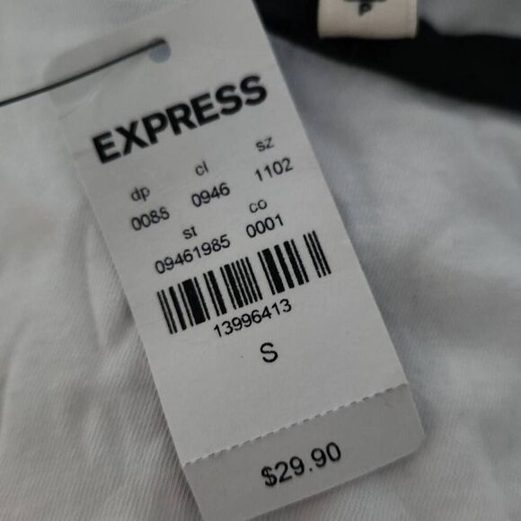 Express One Eleven Women's Size Small White Desert Vibes Ringer Short Sleeve Tee - Picture 3 of 7